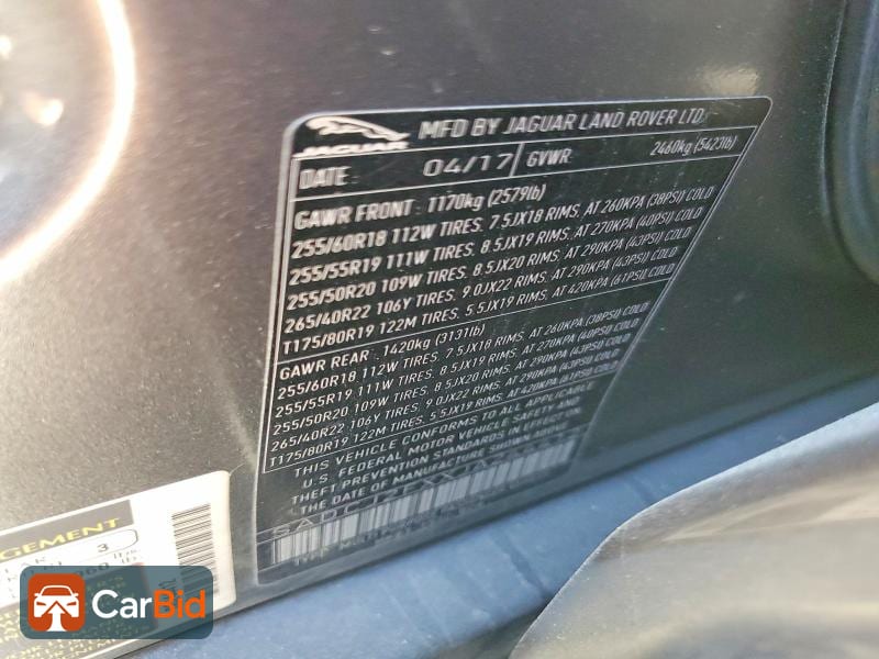 2018 JAGUAR F-PACE PREMIUM, photo 12